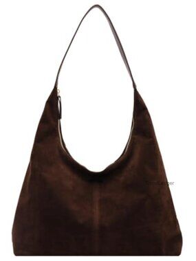Faux Suede Shoulder Bag Underarm Tote Hobo Travel Work